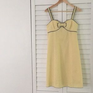 Seersucker Yellow/Navy Summer Dress